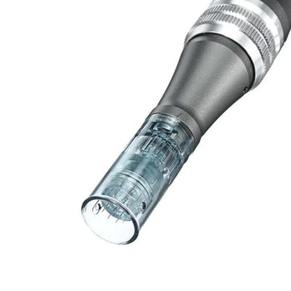 Connessione della cartuccia e anello di regolazione testurizzato del Dr. Pen M8 vista di lato