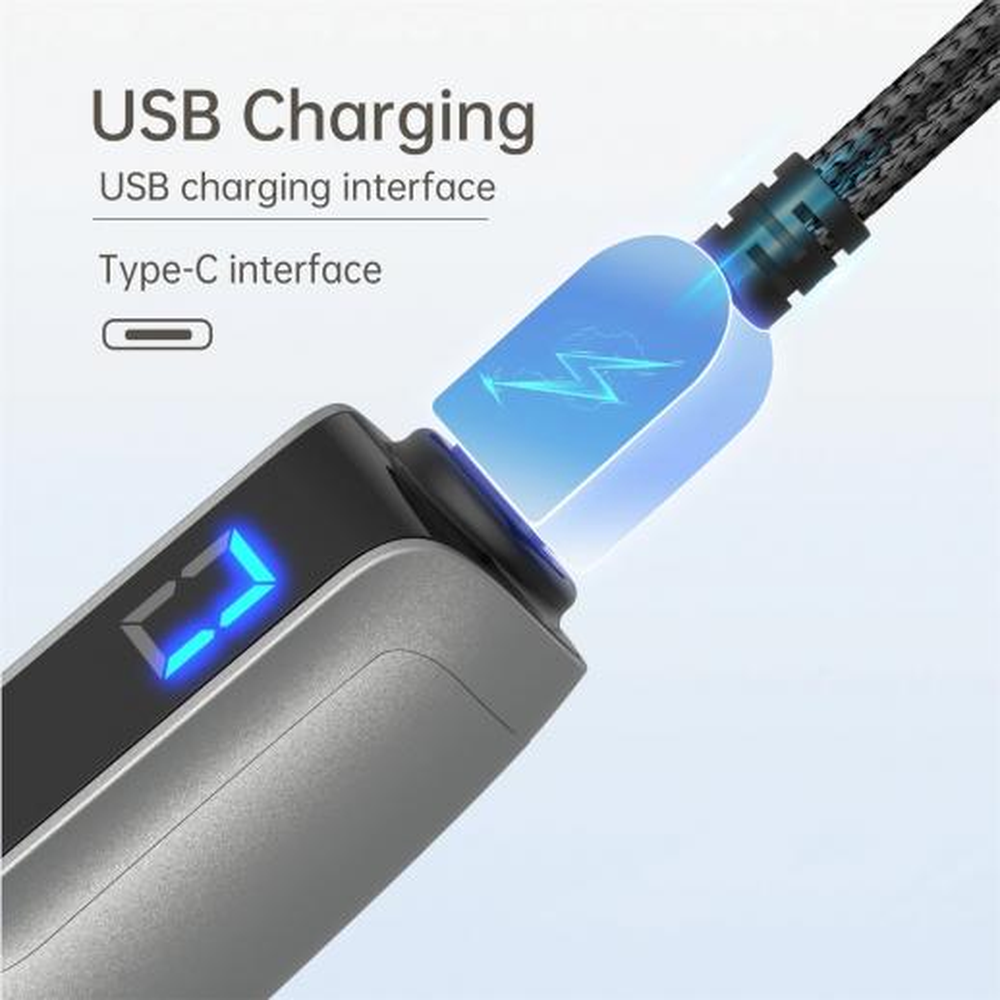 Connessione di ricarica USB Type-C del Dr. Pen M8s illustrata nella parte superiore del manipolo